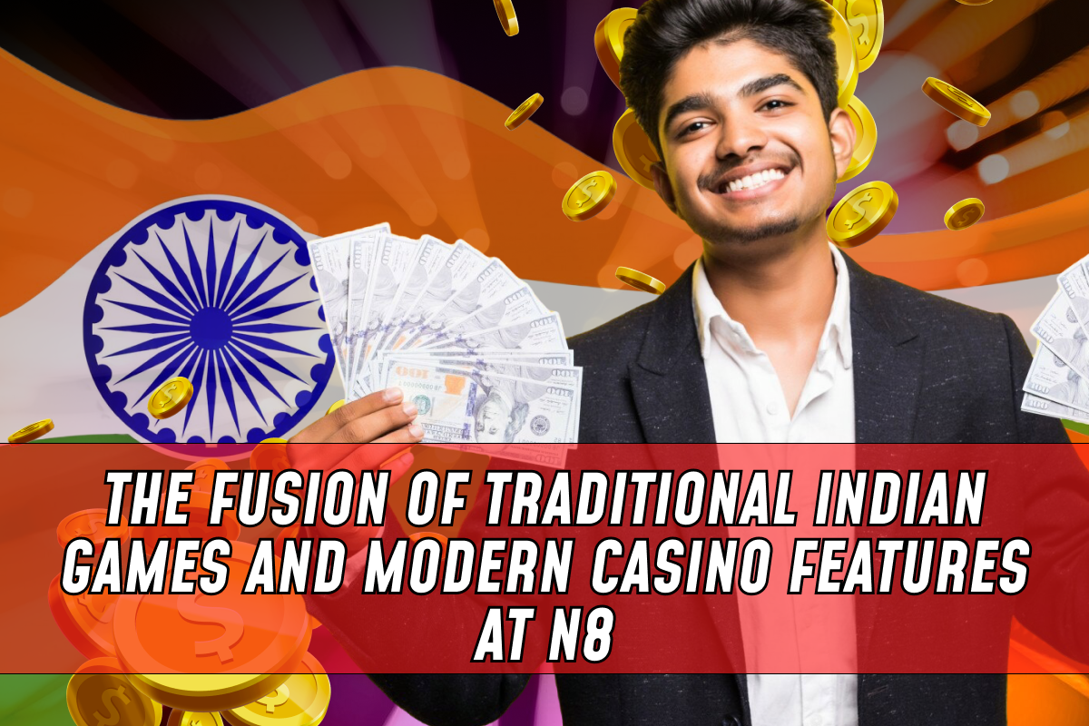 An image showcasing the blend of traditional Indian games with contemporary casino elements