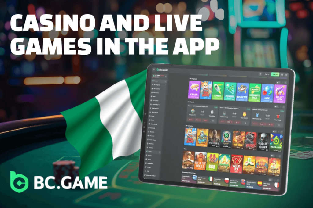 Casino and Live Games in the BC Game App
